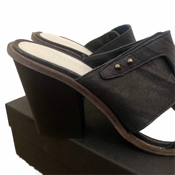 NEW FREDA SALVADOR Black GLIDE Studded MULE sz 10 - Picture 11 of 14